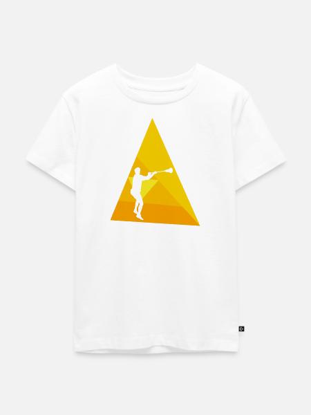 Lacrosse Crosse Intercrosse field - Kinder Premium Bio T-Shirt - Weiß