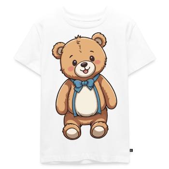 Teddy- Teddy - Teddy - Teddy - Teddy - Kinder Premium Bio T-Shirt - Weiß - Vorne - Hailey (125cm)