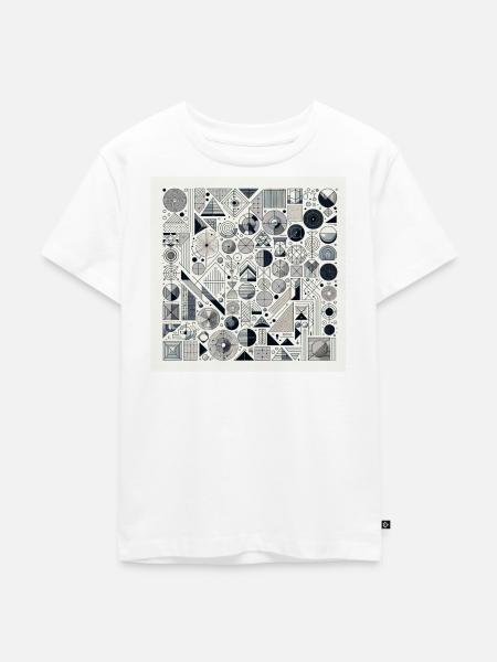 Geometrisches Muster - Kinder Premium Bio T-Shirt - Weiß