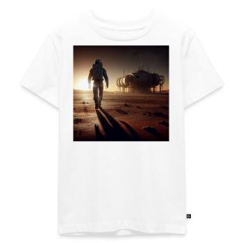 Einsamer Astronaut - Kinder Premium Bio T-Shirt - Weiß - Vorne - Hailey (125cm)