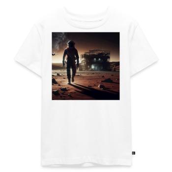 Einsamer Astronaut - Kinder Premium Bio T-Shirt - Weiß - Vorne - Hailey (125cm)