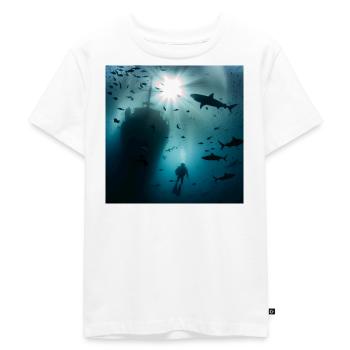 Einsamer Taucher - Kinder Premium Bio T-Shirt - Weiß - Vorne - Hailey (125cm)