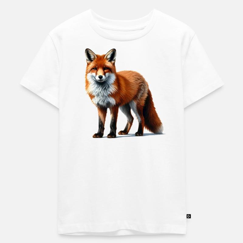 Fuchs - Kinder Premium Bio T-Shirt - Weiß