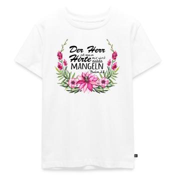 Psalm 23 Jesus Christ Bible verse God Christian - Kids Premium Organic T-Shirt - white - Front - Hailey (125cm)