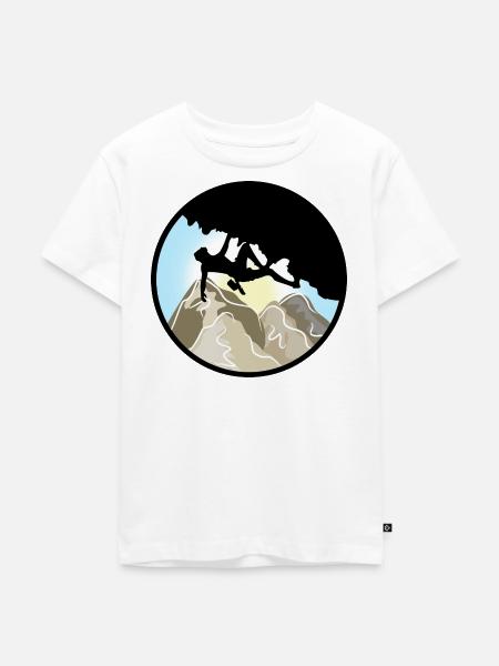 Freeclimbing Klettern Geschenk - Kinder Premium Bio T-Shirt - Weiß