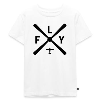 Fly Gift Pilot Pilot Airplane Copilot - Kids Premium Organic T-Shirt - white - Front - Hailey (125cm)