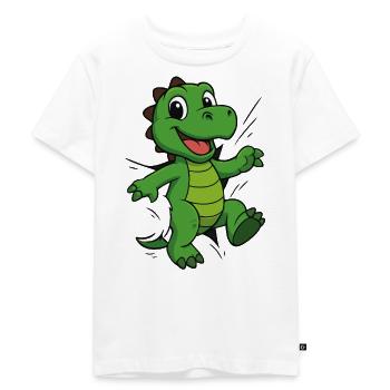 Comic Dino – Für echte Dinosaurier Fans - Kinder Premium Bio T-Shirt - Weiß - Vorne - Hailey (125cm)