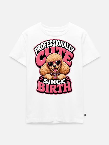 Pudel - Kinder Premium Bio T-Shirt - Weiß