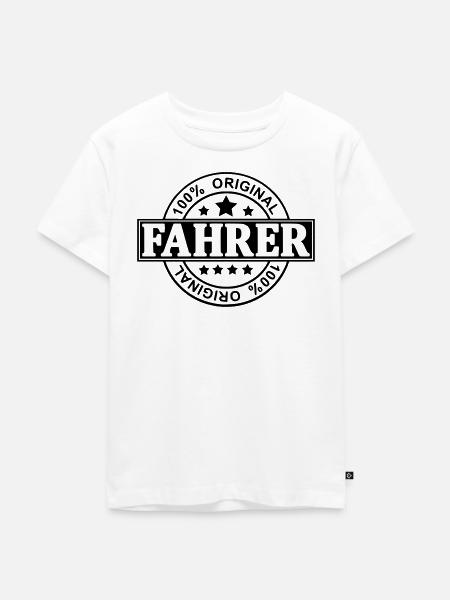 Fahrer - Kinder Premium Bio T-Shirt - Weiß