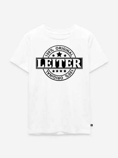 Leiter - Kinder Premium Bio T-Shirt - Weiß