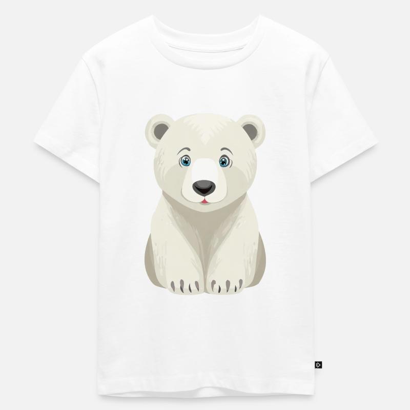 Niedlicher Eisbär - Kinder Premium Bio T-Shirt - Weiß