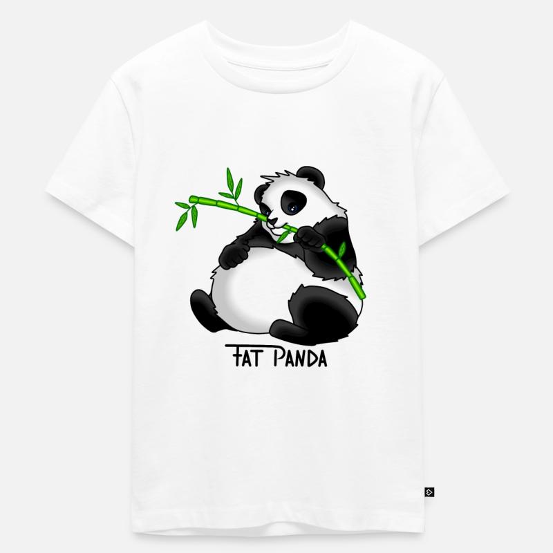 Fat Panda Geschenk Idee - Kinder Premium Bio T-Shirt - Weiß