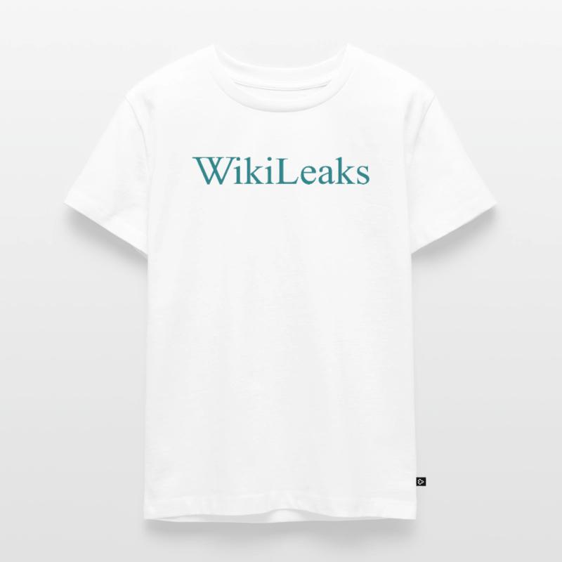 WikiLeaks Text Logo Kinder Premium Bio T-Shirt