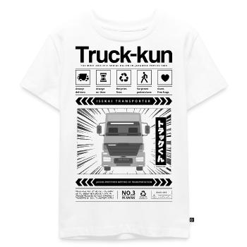 Truck-Kun Anime Shirt | Japanese Kanji Shirt - Kids Premium Organic T-Shirt - white - Front - Hailey (125cm)