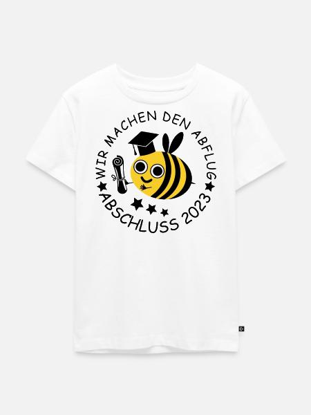 Abschluss Biene 2023 - Kinder Premium Bio T-Shirt - Weiß