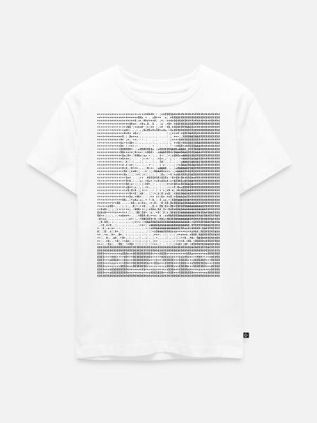 Platon ASCII Kunstporträt - Kinder Premium Bio T-Shirt - Weiß