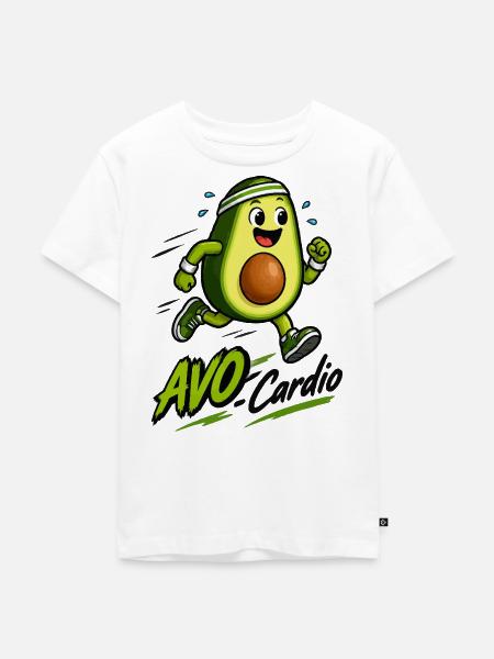 Avocado Fitnessläufer - Kinder Premium Bio T-Shirt - Weiß