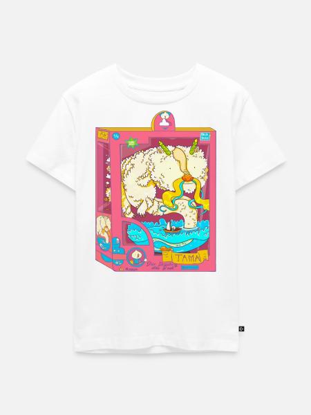 Der Drache und das Boot - Kinder Premium Bio T-Shirt - Weiß