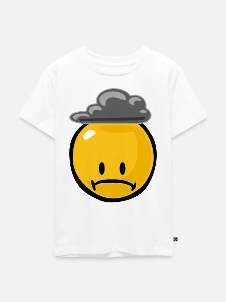 Smiley Sad - Kinder Premium Bio T-Shirt - Weiß