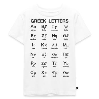 Greek letters - Kids Premium Organic T-Shirt - white - Front - Hailey (125cm)