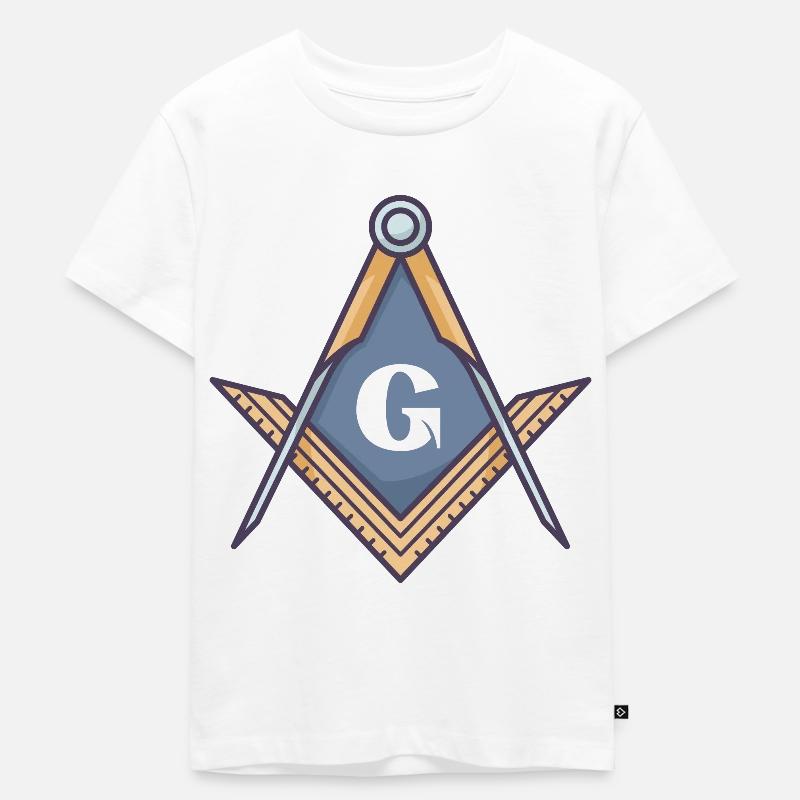 Freimaurer Emblem - Kinder Premium Bio T-Shirt - Weiß