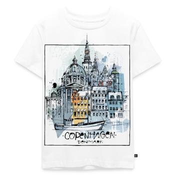 Copenhagen - Kids Premium Organic T-Shirt - white - Front - Hailey (125cm)