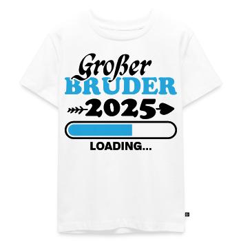 Großer Bruder 2025 - Kinder Premium Bio T-Shirt - Weiß - Vorne - Hailey (125cm)