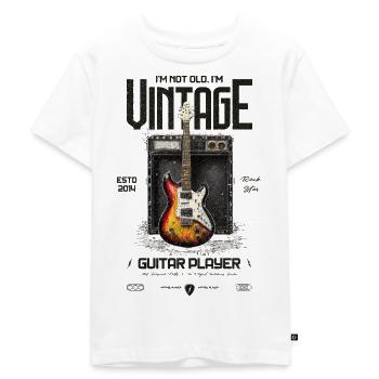 I'm Not Old I'm Vintage Retro 2014 Guitar - Kids Premium Organic T-Shirt - white - Front - Hailey (125cm)