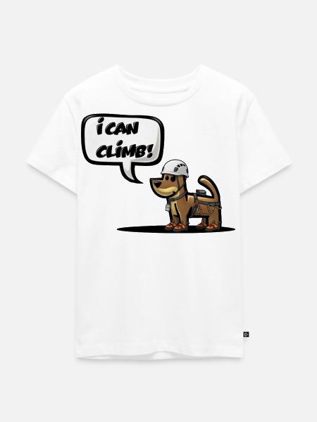 ICH KANN KLETTERN! - Kinder Premium Bio T-Shirt - Weiß