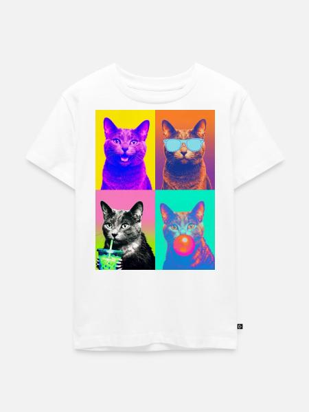 Katzen Korat Katze - Kinder Premium Bio T-Shirt - Weiß