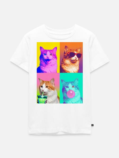Katzen Türkisch Van Katze - Kinder Premium Bio T-Shirt - Weiß