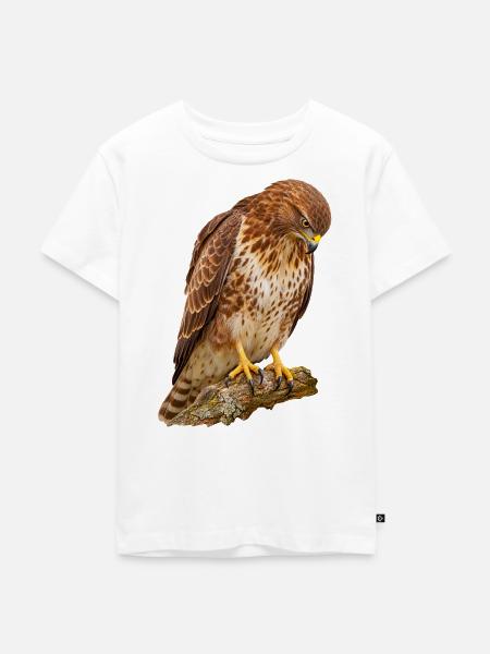Bussard - Kinder Premium Bio T-Shirt - Weiß