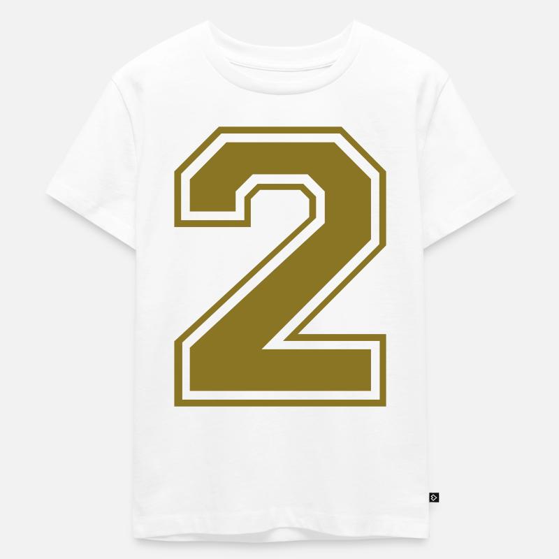 nummer - 2 - Kinder Premium Bio T-Shirt - Weiß