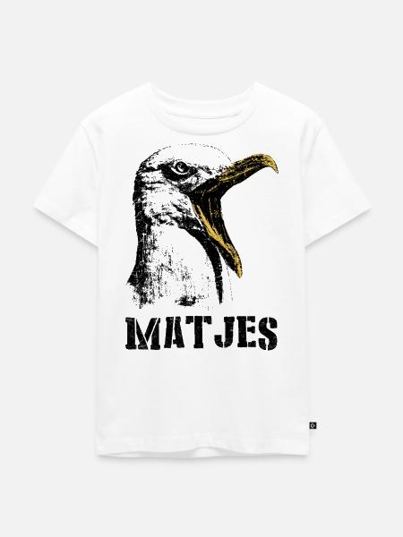 Matjes Möwe Küstenurlaub - Kinder Premium Bio T-Shirt - Weiß