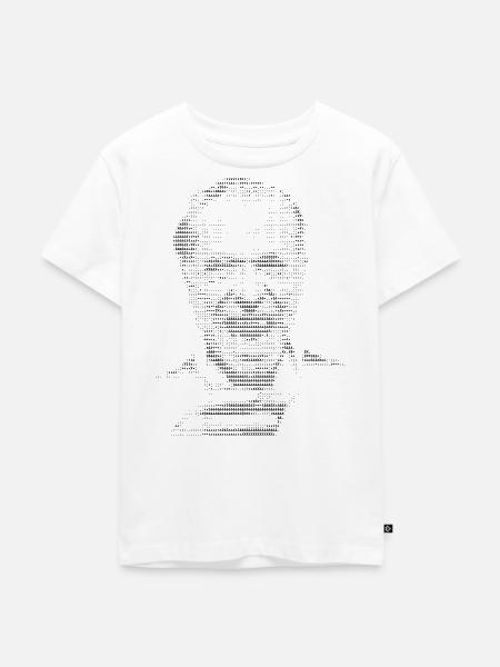 Charles Bukowski-Porträt ASCII - Kinder Premium Bio T-Shirt - Weiß