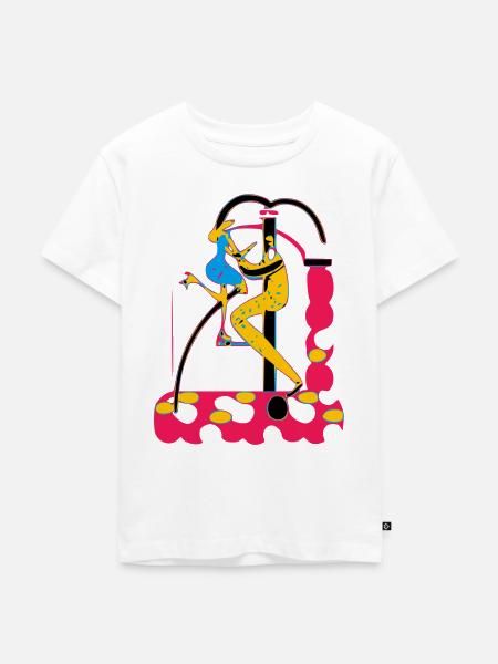 Verliebte Akrobaten - Kinder Premium Bio T-Shirt - Weiß
