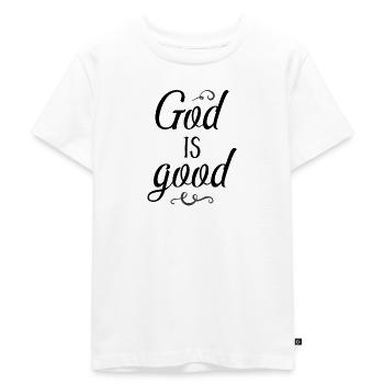 Christliches Design Gott ist gut - Kinder Premium Bio T-Shirt - Weiß - Vorne - Hailey (125cm)