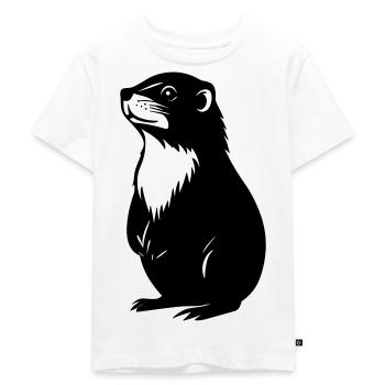 Murmeltier - Kinder Premium Bio T-Shirt - Weiß - Vorne - Hailey (125cm)