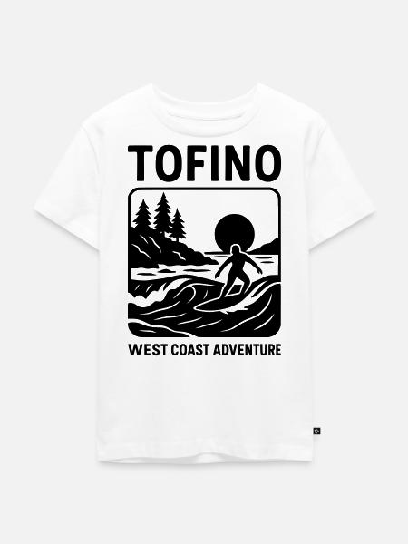 tofino surfing - Kinder Premium Bio T-Shirt - Weiß