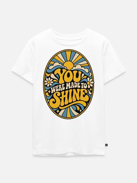 Du bist zum Strahlen bestimmt - Kinder Premium Bio T-Shirt - Weiß