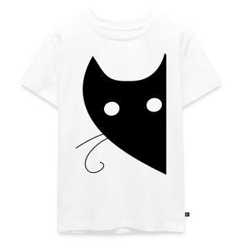 KATZENKOPF - Kinder Premium Bio T-Shirt - Weiß - Vorne - Hailey (125cm)