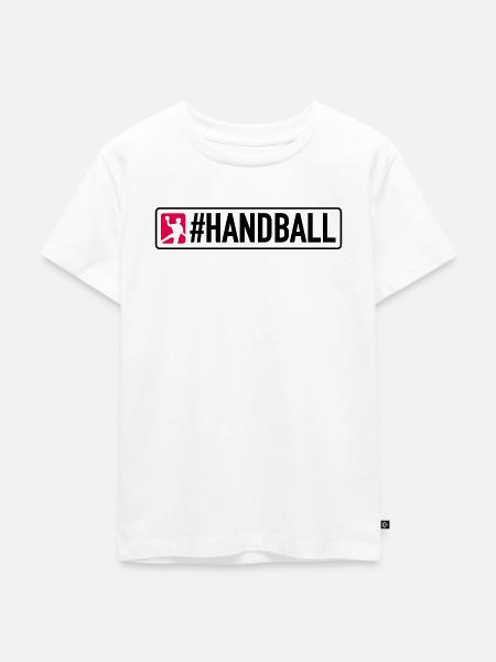 #HANDBALL - Kinder Premium Bio T-Shirt - Weiß
