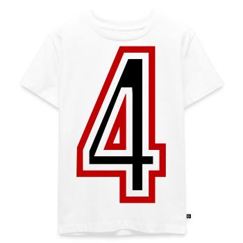 4 Number Years Jersey - Kids Premium Organic T-Shirt - white - Front - Hailey (125cm)
