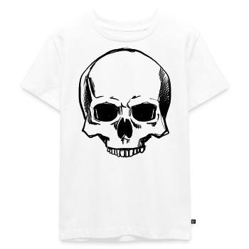 Crâne - Dessin au crayon - T-shirt Premium bio Enfant - blanc - Devant - Hailey (125cm)
