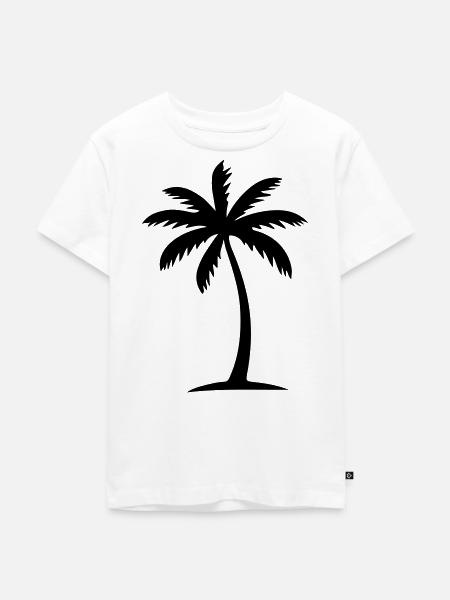 Palme Symbol - Kinder Premium Bio T-Shirt - Weiß