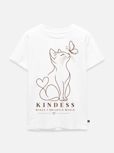 Kindness Makes A Brighter World - Kinder Premium Bio T-Shirt - Weiß