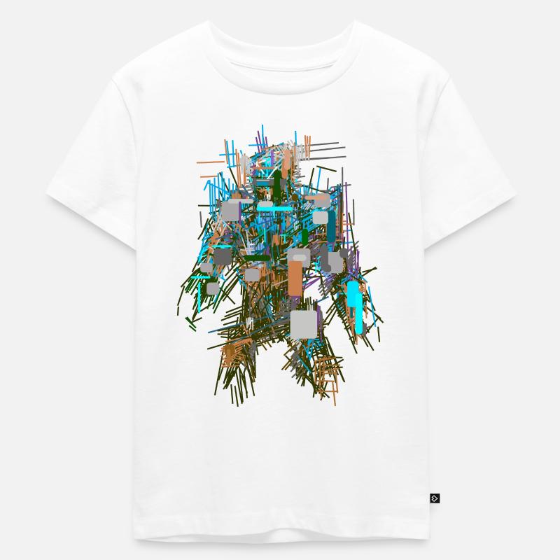 Transformator Abstrakt - Kinder Premium Bio T-Shirt - Weiß