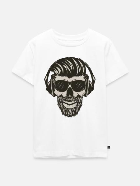 skull - Kinder Premium Bio T-Shirt - Weiß