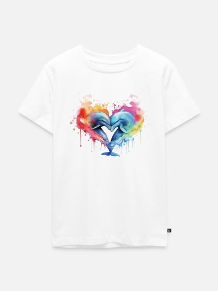 Schöne Delfine - Kinder Premium Bio T-Shirt - Weiß
