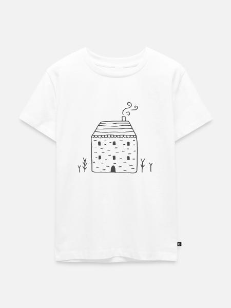 zu Hause - Kinder Premium Bio T-Shirt - Weiß